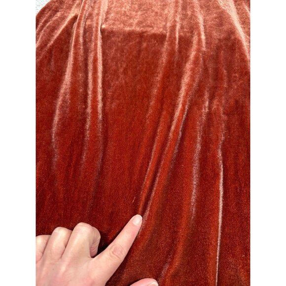 Revelry Dress Womens 4 Terracotta Velvet Tori Halter Maxi Bridesmaid Formal - Picture 8 of 11